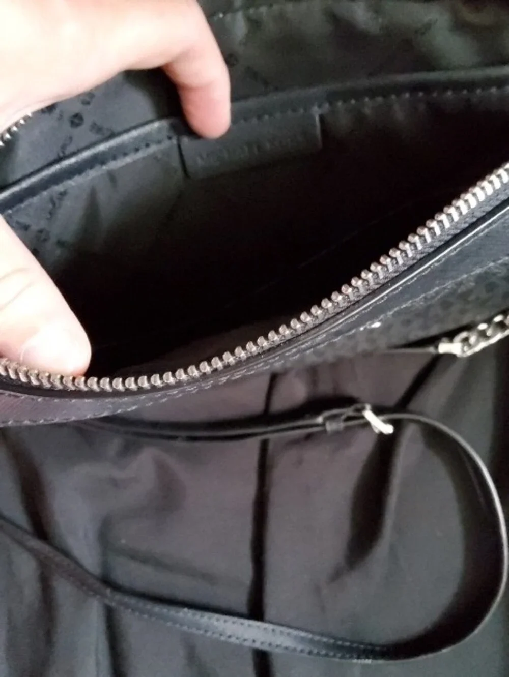 Michael Kors Black Logo Crossbody Camera Bag with Chain Strap